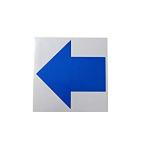 エル日昌 反射シート  反射ステッカー 青矢印H1W 150mm×150mm ホワイト H1W150150 [913-217939]