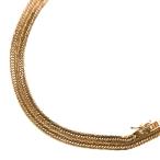 [ прекрасный товар ] плоский Triple 10 поверхность колье 46cm 11.2g мужской женский аксессуары K18 750 сертификация Mark есть Gold 18 золотой ki разделение 5596684m[ б/у ]