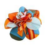 [ прекрасный товар ] Hermes флора букетик брошь зажим шелк 100% on reji серия многоцветный цветок бренд аксессуары HERMES 5s3973[ б/у ]