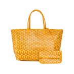 ショッピングゴヤール 【未使用品】GOYARD サンルイ PM トートバッグ ハンドバッグ イエロー PVC ゴヤールディンキャンバス カーフスキン ブランドバッグ 5s57523m【中古】