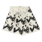 【中古】シャネル モノトーン ドット柄 長方形 ロゴ スカーフ シルク 100％ ホワイト ブラック おしゃれ かわいい レディース アクセサリー 小物 6005818mｍ-Y