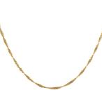 [ прекрасный товар ]K18 винт колье цепочка колье 49cm 3.8g 750 желтое золото сертификация Mark имеется 6046972m [ б/у ]