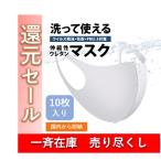 夏用マスク 国内発送 洗って使える10枚セット オフホワイト