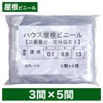ビニールハウス用屋根ビニール（透明） ３間×５間  ６.６m×１３ｍ  厚み０.１ｍｍ  ハウスビニール