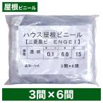 ビニールハウス用屋根ビニール（透明） ３間×６間  ６.６m×１５ｍ  厚み０.１ｍｍ  ハウスビニール