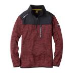 グラディエーター コーコス信岡 光吸収発熱 ハーフジップ 長袖 レッド L G-9178 作業着 作業服 秋 冬 裏ブロックフリース ストレッチ