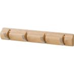 【在庫有・即納】ドウシシャ ウォールハンガー 壁掛けフック 4連 ナチュラル 幅45cm 北欧風 AWH-4NA 壁面収納 コートハンガー