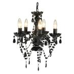 【I】 萩原(Hagihara) NL-8605BK シャンデリア５灯 新生活 インテリア 家具おしゃれ