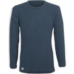 【在庫有・即納】ひだまり チョモランマ 紳士長袖丸首シャツ QMS923 ネイビー LLサイズ アンダーウェア 肌着 インナー 紳士