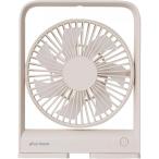 【在庫有・即納】スリムデスクファン マグネット付 オフホワイト 卓上扇風機 風量調節 角度調節 コンパクト コードレス PBAF002 熱中症対策