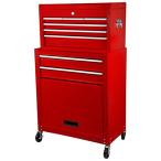 【年内出荷可能】E-Value チェスト&キャビネット レッド ETR108 キャスター付 道具箱 ツールボックス 卓上 ケース 工具箱 ワゴン【お客様組立て】