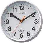 ランデックス 置・掛兼用電波時計 ミニ／プラス 連続秒針 置き掛け兼用 シルバー Landex YW9162SV