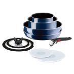 【在庫有・即納】T-FAL インジニオ・ネオ ロイヤルブルー・インテンス セット9 L43792 ガス火専用　フライパン 鍋 セット 取っ手とれる