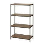 ショッピングウッド ウッドラック 幅80cm 4段 アンドコネクト オープンラック 幅77×奥行38.5×高さ132cm CN-80134BK ブラック 黒 Luminous ラック 新生活