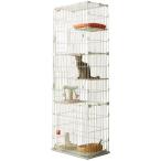  Iris o-yama тонкий кошка клетка 3 уровень белый PSCC-753 кошка домашнее животное клетка кошка клетка из дерева настольный переворачивание предотвращение цепь есть 