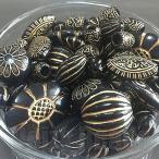 ショッピングぽっきり アクリル ビーズ 「ワンコイン500円ぽっきり」「たっぷり人気アクリルビーズミックス『ゴールデンブラック』」 約8-24mm 約50g 「福袋」