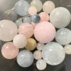 【プチ贅沢1000円天然石シリーズ】【天然石モルガナイト ミックス(天然)】 ラウンド約4-10mm 約13g