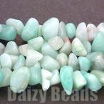 Yahoo! Yahoo!ショッピング(ヤフー ショッピング)天然石 パワーストーン ビーズ 「アマゾナイト（天然）」 さざれ 約5x8-15mm 1連（約78-90cm）