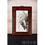 [ времена. .] China старый изобразительное искусство .. произведение синий цветок .. орхидея map . дерево рамка-оправа . доска ... антиквариат .. гравюра цветок . дерево резьба по дереву рама рука .. фарфор картина кабинет чай .R07101305