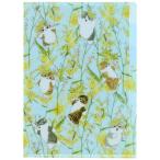 mofusand×日比谷花壇 クリアファイル A5 3ポケット ジオメトリー ミモザ 猫 モフサンド かわいい サンスター文具 [01] 〔メール便対象〕