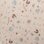 KOKKAkokaoks ткань Cinnamoroll конфеты рисунок ширина примерно 110cm примерно 100cm бежевый [02]
