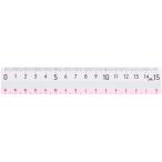  прямой линия линейка yokmi L -la- розовый 15cm память . хорошо видно шкала . особый печать легкий прозрачный окно Ray mei глициния .[01] ( почтовая доставка объект )