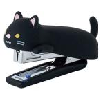 シリコンカバー ホッチキス ねこ くろねこ 黒猫 ハンディタイプ 10号 2〜20枚とじ P+G design かわいい MAX [01]