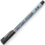 油性マーカー ファインポイントシステム 0.8mm 黒インク 速乾 耐水 プラスチック/金属/ガラス ロングセラー 立川ピン [02] 〔メール便対象〕
