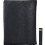 コンサイス 皮革調ブックカバー No.14 A4サイズ 黒 [01]