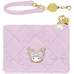  черный mi чехол для пропуска катушка есть ремешок стеганое полотно металл plate есть чехол для проездного билета IC карта симпатичный Sanrio [01]