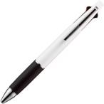 ジェットストリーム 多機能ペン 4&1 0.5mm BKホワイト 4色 油性ボールペン シャープ/0.5mm シンプル 三菱鉛筆 [01] 〔メール便対象〕