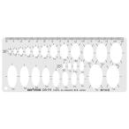 ドラパス 製図用 テンプレート 楕円定規 スモーク P-3S [01] 〔メール便対象〕