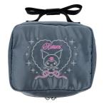 ショッピングknh クロミ リボンポーチ サテン地 刺繍 ハート 内ポケット付 メイク 周年 人気 かわいい サンスター文具 [01]