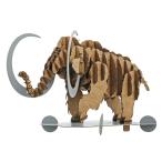 立体 ペーパークラフト ウラノ 動物 絶滅動物 模型 マンモス 3Dペーパーパズル ケナガマンモス(茶) (送料無料・小型便にて配送)