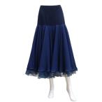 パピヨン ジョーゼット ロングスカート712 ネイビー L