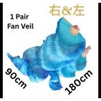 Berry Dance | разнообразные Dance соответствует вентилятор вуаль левый и правый в комплекте ( правый рука * левый рука )*2 листов комплект stage * тренировка * Event предназначенный голубой цвет 