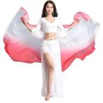  Berry Dance вуаль градация красный × белый высокое качество шелк Like соединение материалы прямоугольный шаль 