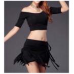  Berry Dance * латиноамериканский Dance тренировка для черный костюм тугой верх + Short юбка 