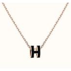 エルメス ネックレス ミニ ポップアッシュ ピンクゴールド 黒 ペンダント mini 新品 ミニ・ポップH HERMES 正規ラッピング