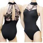 SHARONl Dance Kate l черный rose сетка топ на бретелях Leotard 