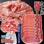 カナダ産豚ローススライス 500ｇ 冷凍 生姜焼き用・しゃぶしゃぶ用 カット方法が選べます cut   豚肉 焼肉 豚しゃぶ