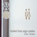 トイレ プレート おしゃれ ドアサイン ピクトサイン サイン サインプレート レストルーム WIC 黒 ブラック 金 ゴールド かわいい アイアン DIY