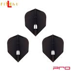 L-style(エルスタイル) L-Flight PRO(エルフライト プロ) 無地 シェイプ ブラック (ダーツ フライト)