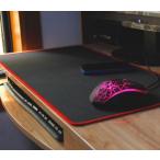 防水　デスクマット マウスパッド ゲーム 大きい 滑り止め 傷防止 オフィス レーザー ブラック×ブラック