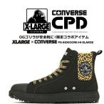 コンバース 安全靴 ハイカット サイドゴア XLARGE 限定品 CONVERSE XLARGE ヒョウ柄 紐タイプ オールスター 樹脂先芯 軽量 反射 耐滑 衝撃吸収 JSAA規格 A種