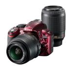 Nikon цифровой однообъективный зеркальный камера D3100 красный 200mm двойной zoom комплект D3100RDWZ200