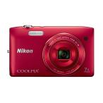Nikon цифровая камера COOLPIX S3500 оптика 7 кратный zoom разрешающая способность 2005 десять тысяч пикселей малиновый S3500RD