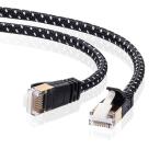  Sanwa Supply CAT7 маленький диаметр сетка LAN кабель (5m) 10Gbps/600MHz RJ45 ушко поломка предотвращение черный &amp; белый KB-T7ME-
