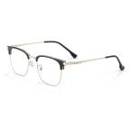 [FEISEDY] голубой свет cut очки мужской модные очки без линз половинчатая оправа очки супер-легкий бесцветные линзы раз нет квадратное salmon to type PC очки 