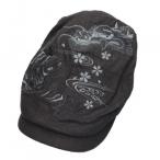 大西賢製販 Ripple 刺繍ハンチング モノトーン龍虎A ブラック H35BK-SH02